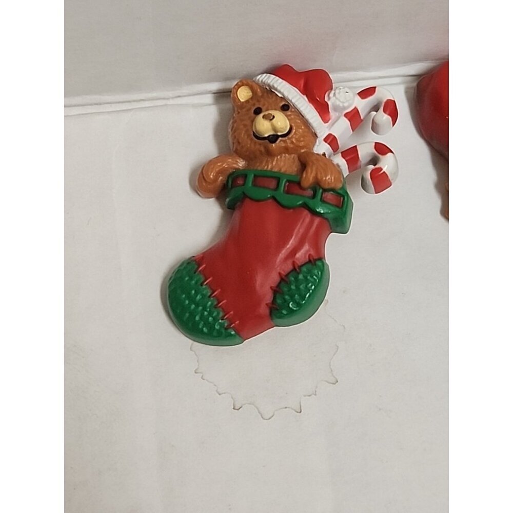 Lot Of 2 Hallmark Christmas Pins 1985